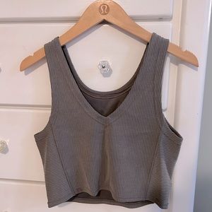 EUC lululemon Ribbed Softstreme tank in NOMD SZ 8